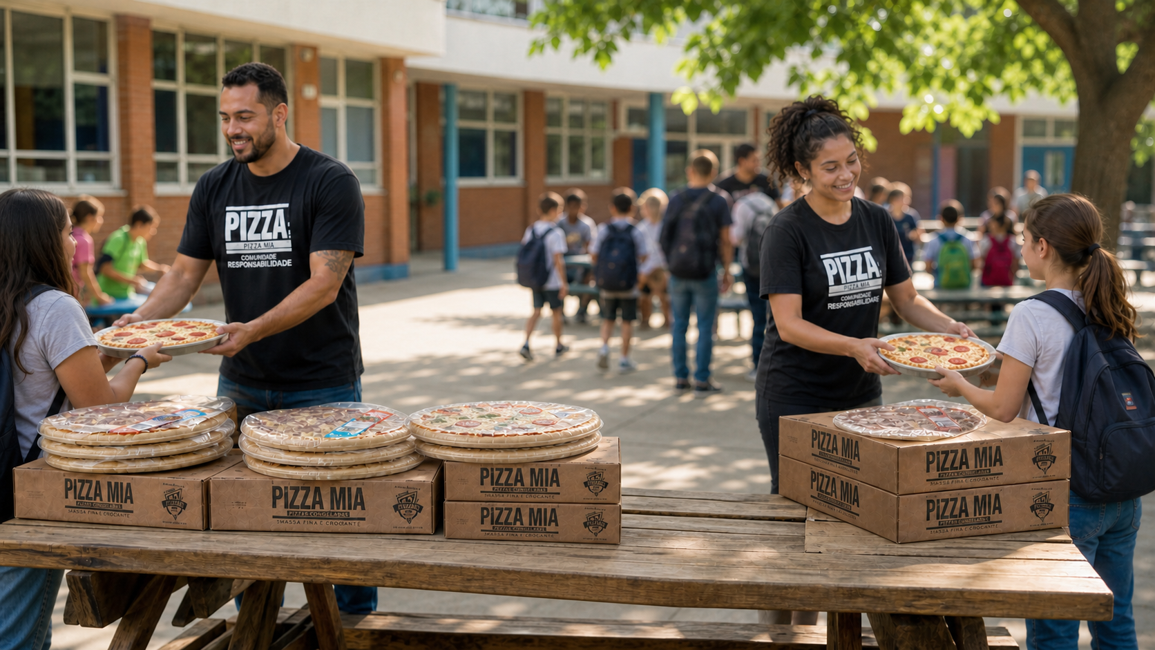 Pizza pré-assada Pizza Mia Fundraising